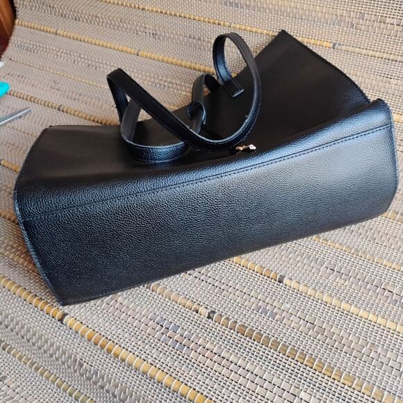 Marc Jacobs Black Leather Work Grind Tote Bag EUC - Picture 4 of 16